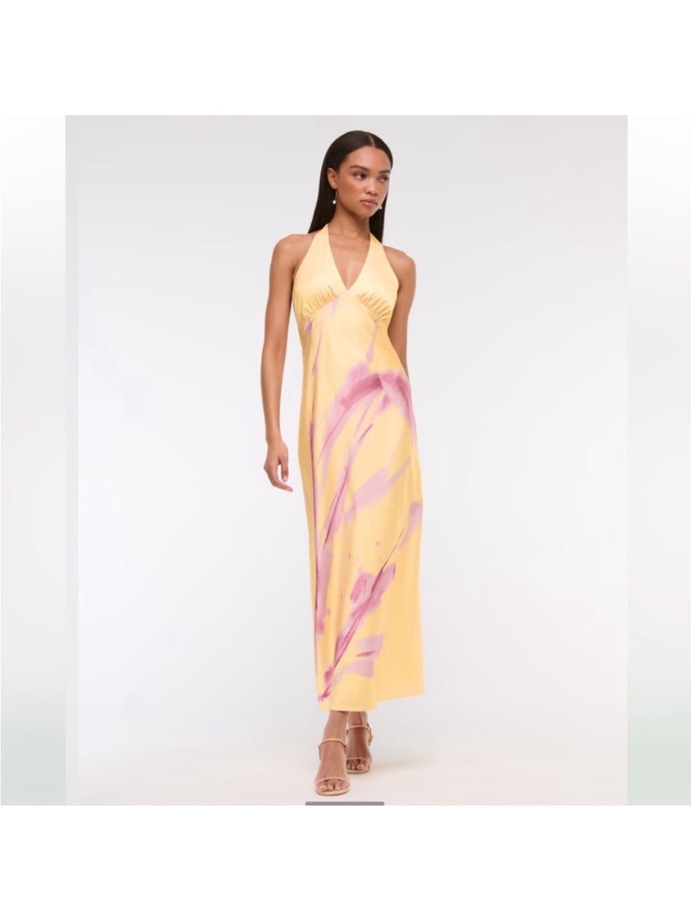 Abercrombie & Fitch Julia Slip Dress - Orange and Pink Floral (SP)